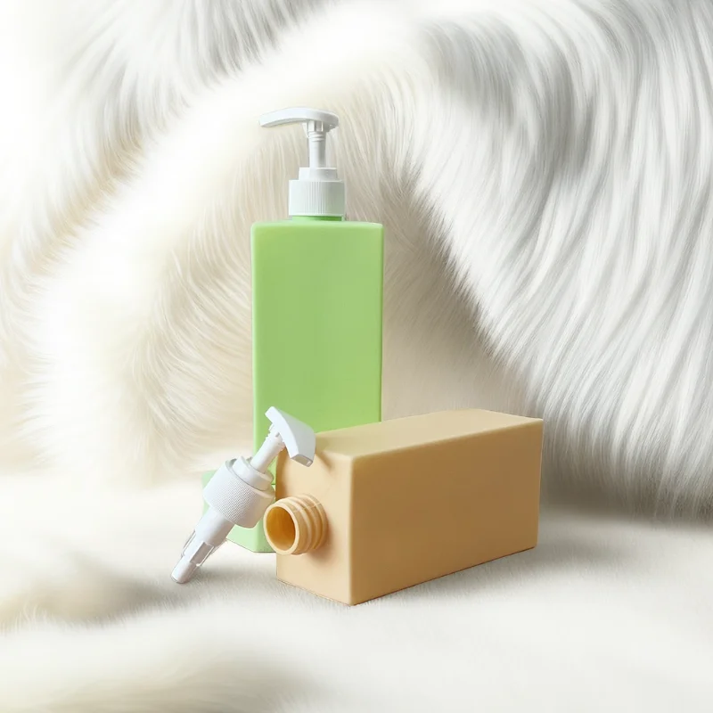 Factory Custom Hdpe 500ml Flat Soft Touch square Shampoo Bottle