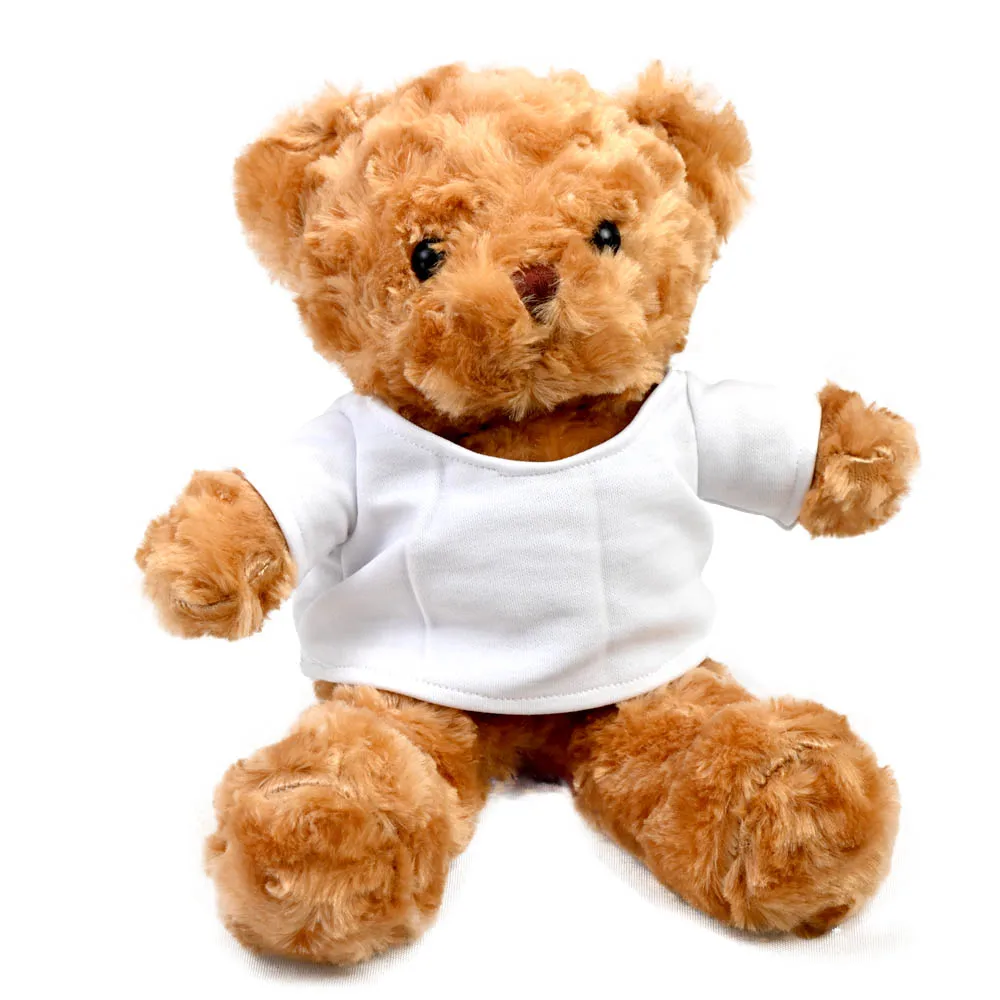 Custom Stuffed Animal Bear Soft Sublimation Blanks Graduation Teddy Bear  Plush Dolls Christmas Valentines Gifts Toys With Shirt