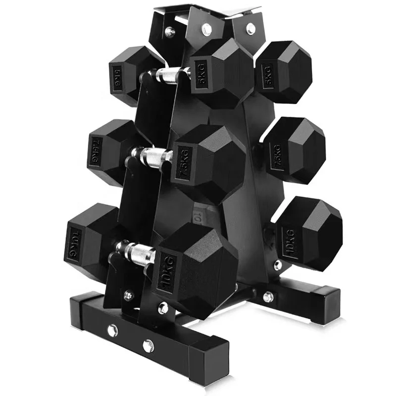 Cheap Gym Equipment Home Rubber Dumbbell Set Hex Dumbbell for Body Building