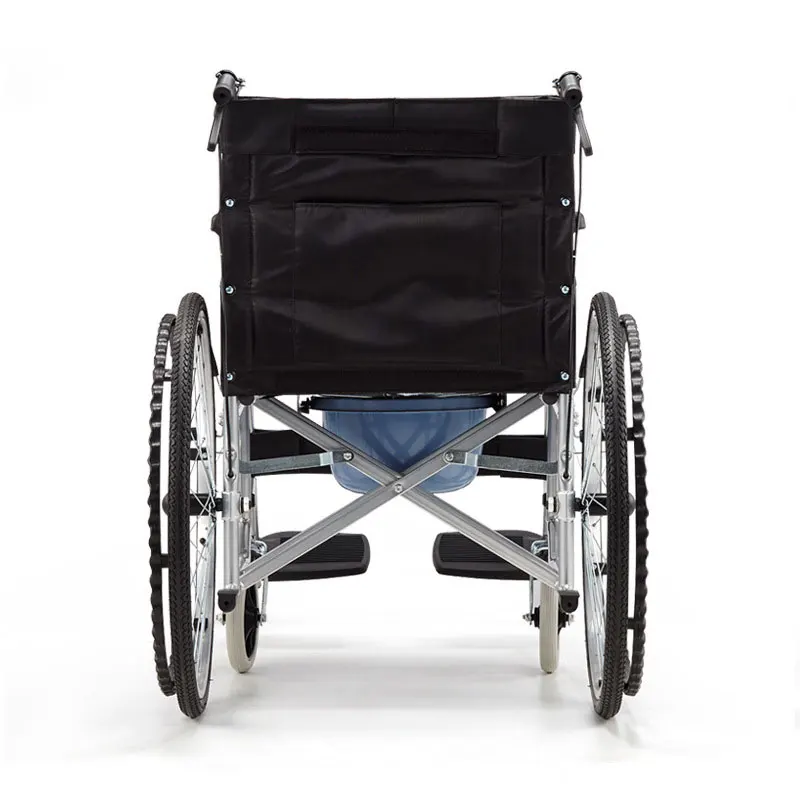 quality handicapped wheel chair foldable manual steel wheelchair