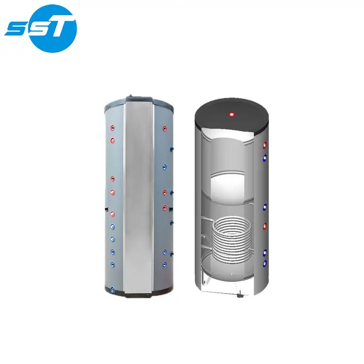 SST Wholesale Stainless-steel SUS304, 316L,duplex 50-1000L water storage heater multifunction buffer tank