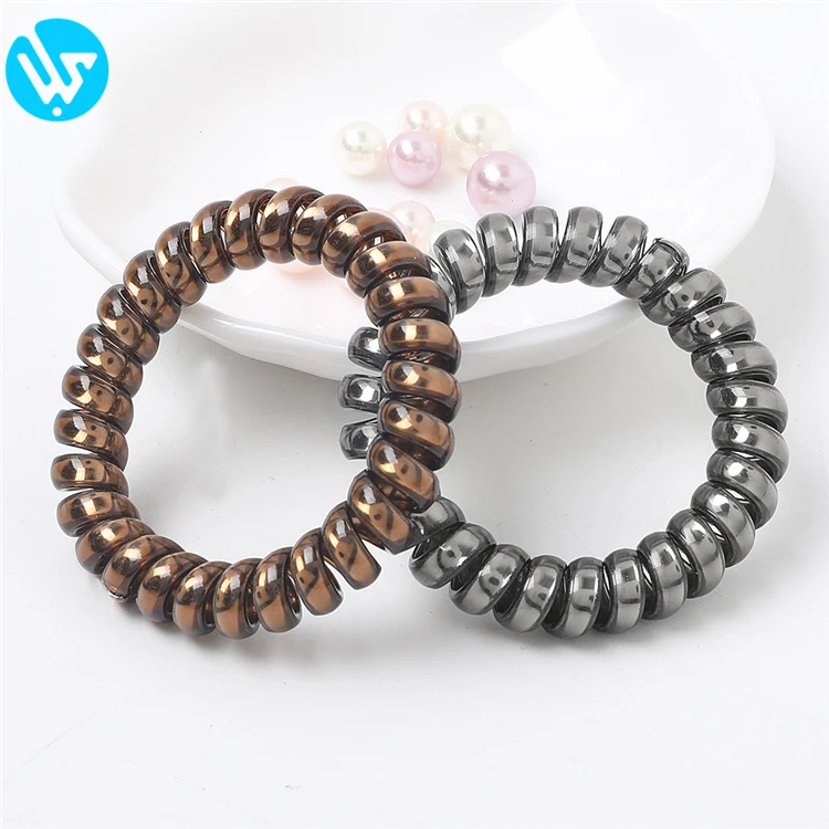 Wholesale Metal Color Phone Cord Wire Headband Premium Phone