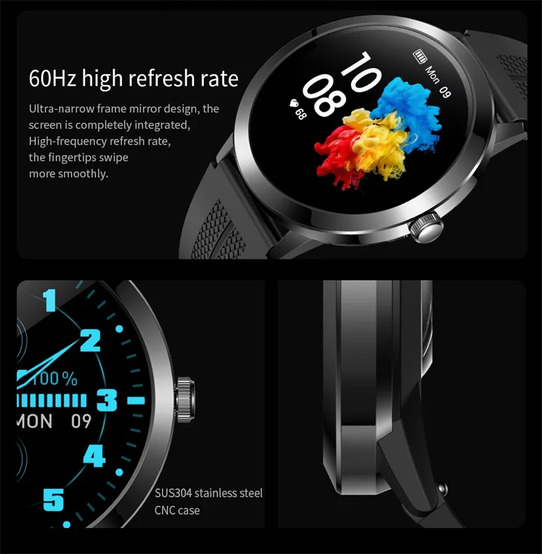 Newest High Quality Round 1.32 Inch 360*360 Full Touch Round Screen Sport Smart Watch T6 for Men Women(4).jpg