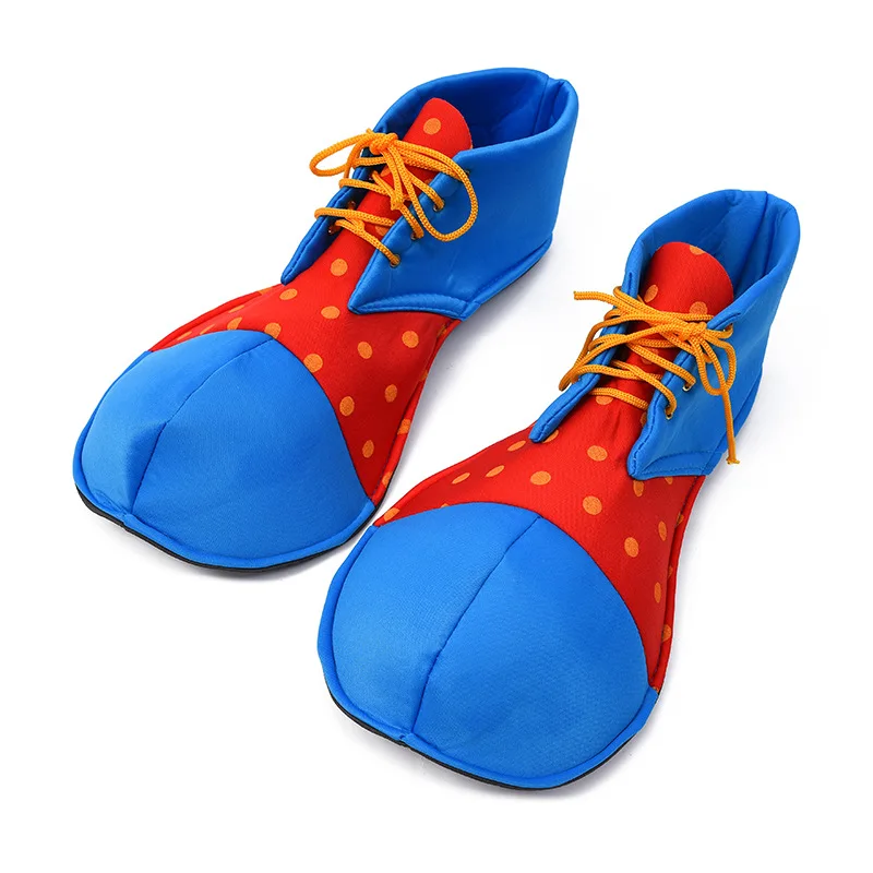 NOLITOY Clown Schuhe Unisex – 1 Paar Große Bunte Clownschuhe Aus Polyester, Für Halloween, Karneval Und Cosplay-Partys