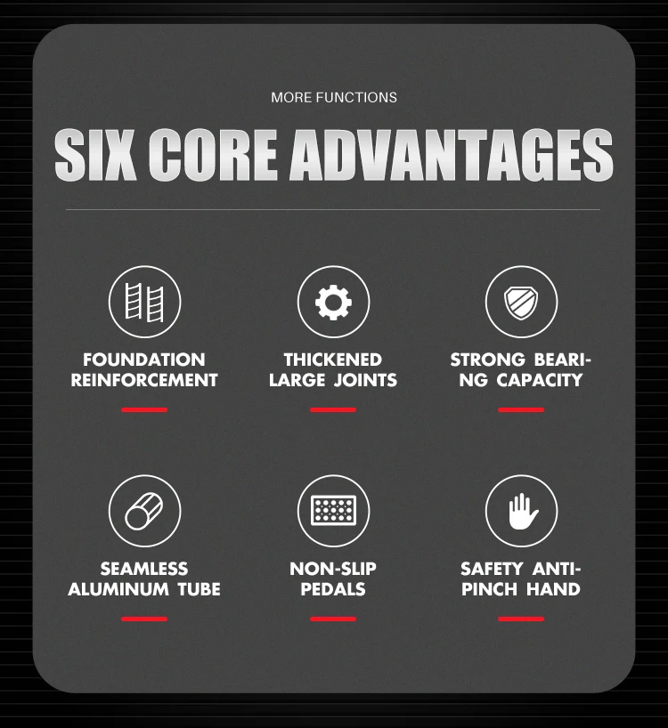 Telescopic Ladder Folding Stair Red Herringbone Ladder Aluminum