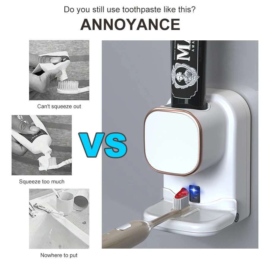 Automatic Electric Toothpaste Dispenser Toothpaste Squeezer Dispenser