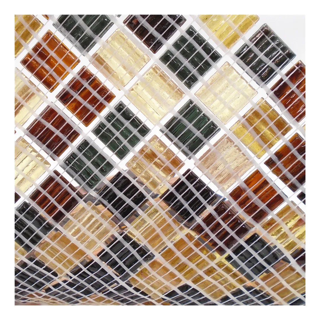 Hexagon mosaic plastic mesh mosaic tiles backing net mesh