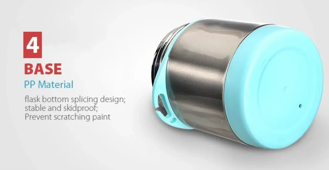 GAS 350ml Stainless Steel Leak-Proof Vacuum Flask Thermos Lunch Container for Kids with Lid & Straw Portable Drinkware