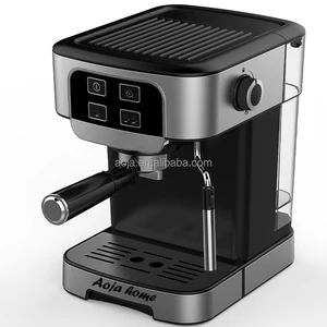 Professional Digital Touch Screen Espresso Maker 1.8L Transparent tank  Smart Expresso Machine with Milk Tank Portable for Home