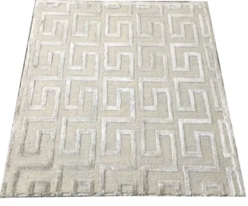 Indian Handknooted Wool Loop/Viscose Cut rug
