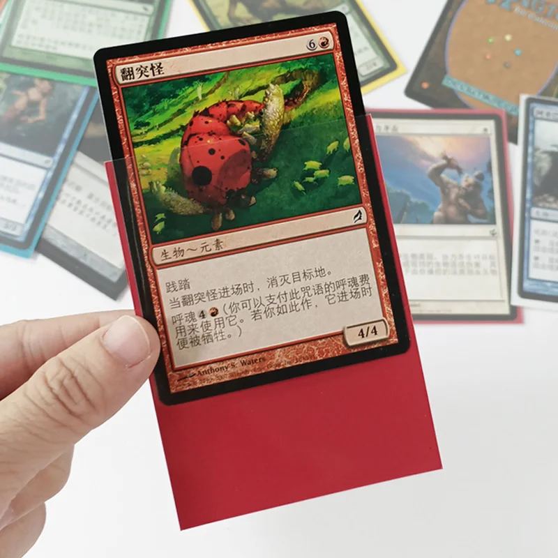 100packs/box Reusable Color Matte Game Card Protection Sleeve Mtg