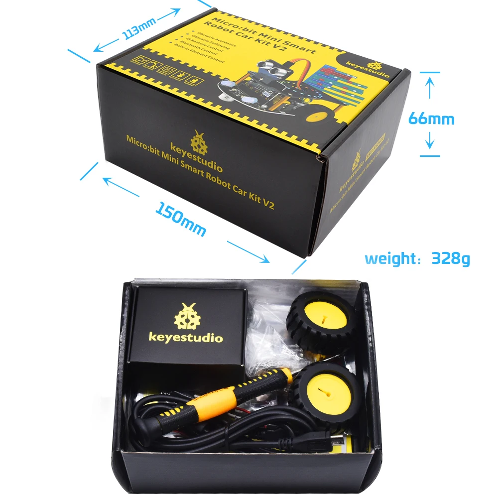 KEYESTUDIOマイクロビットロボットミニスマートロボット車用ステムロボットキットV2.0マイクロなし: ビット制御ボード| Alibaba.com