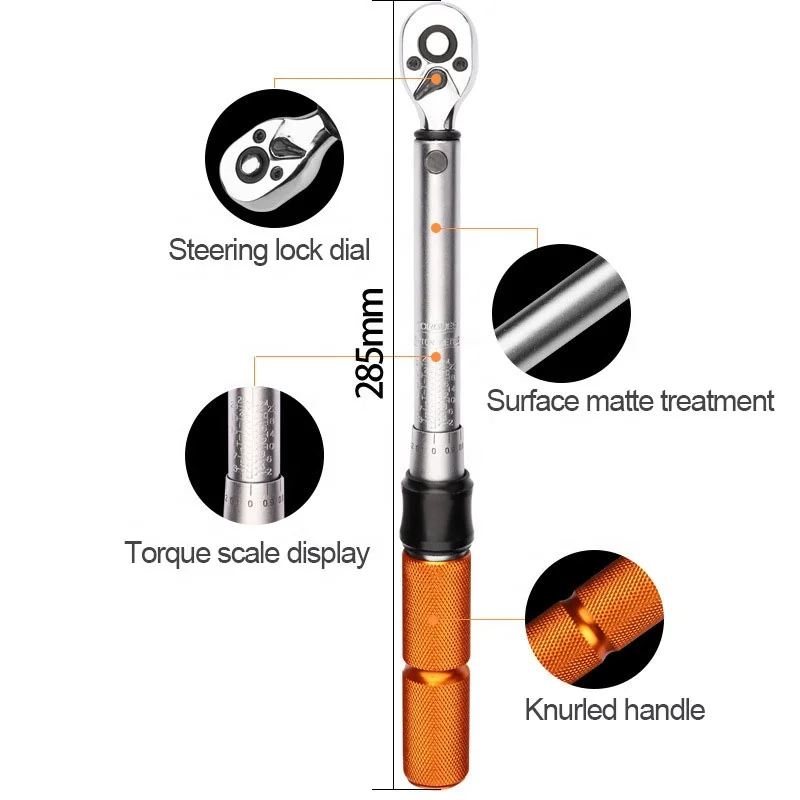 19pcs Motorcycle Torque Wrench Adjustable Torque Socket Wrench 125nm