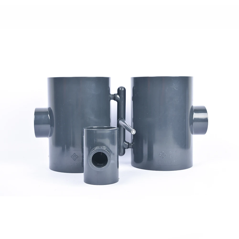 sale plastic PVC-U reducing tee DIN pipe fitting UPVC chemical plastics Reducer tee made in ChinaUPVC PIPE UPVC VALVE UPVC PIPE FITTING