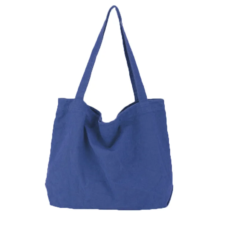 Shakespeare and Company Canvas Shoulder Bag Simple File Shopping Handbag  Print Folding Grocery Shopping Handbag-Blue 