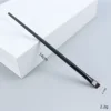 Black plastic handled extra small angled eyeliner brush