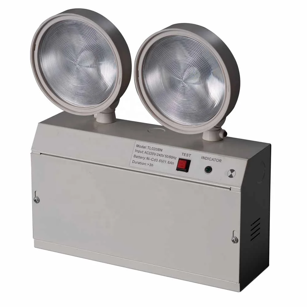 Wall Mounted Twin Spot Emergency Light with 6000K Daylight Alert 3-Year Warranty and 50000 Hours Lifespan