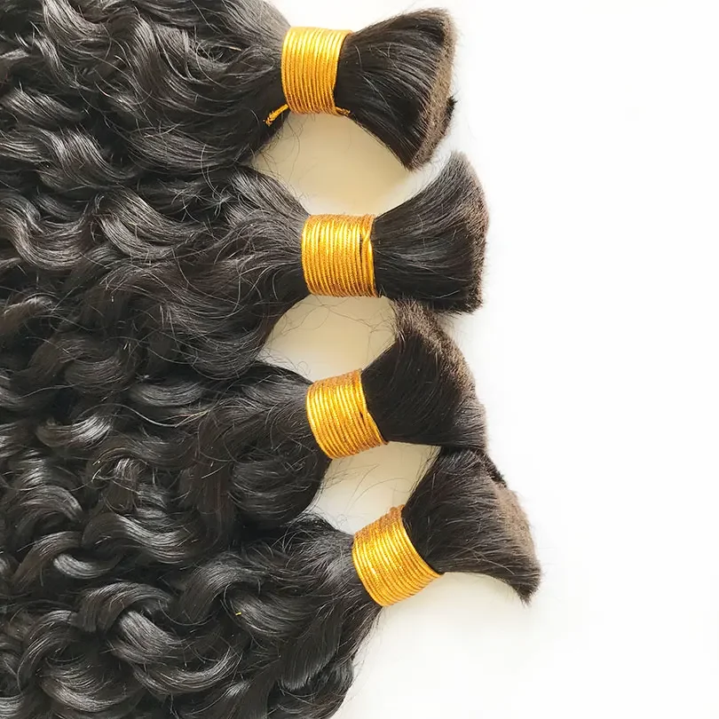 Capelli umani sfusi per intrecciare 100 g non trattati brasiliani Remy Hauman capelli sfusi senza trama colore naturale_voghion.com