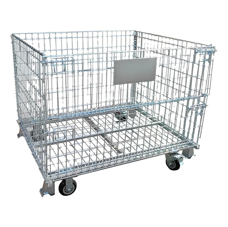 Wire Mesh Cages with Wheels - Durable Storage Solutions
