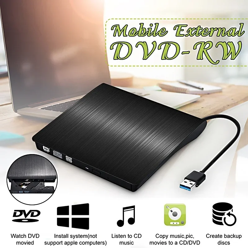 Hot Selling External Dvd Drive Usb 3.0 Dvd Player Cd Optical Drive For