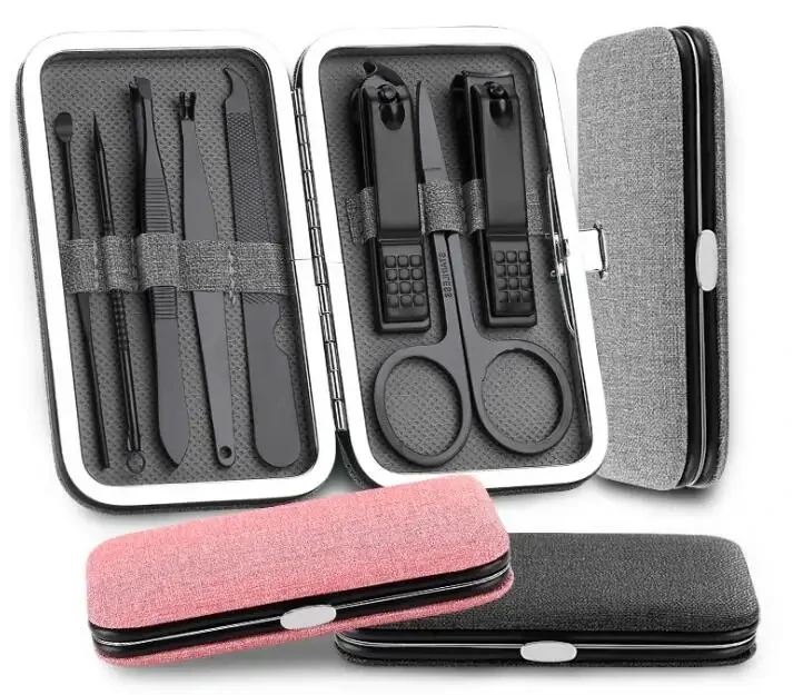 Factory Direct Sales Portable Manicure Set Gift Pedicure Tools 8 Pcs Manicure Set