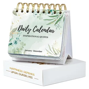 New Arrival Custom Positive Daily Flip Calendar Inspirational Quotes Desk Perpetual Motivational Paper Diary