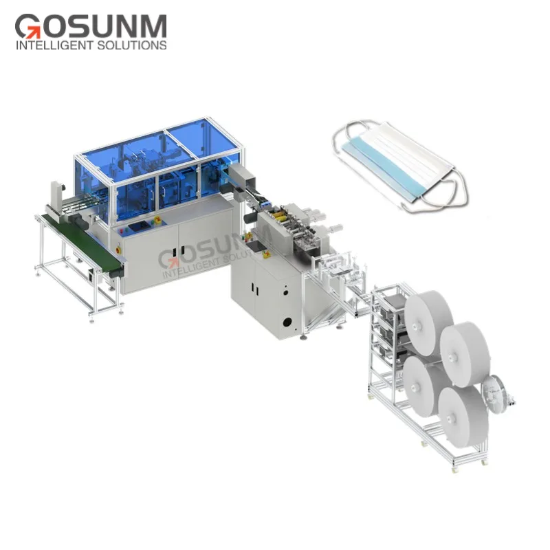 High Speed Medical Mask Making Machine Fully Automatic Tie on Face Mask Machine Mask Ear Loop Knitting Machine