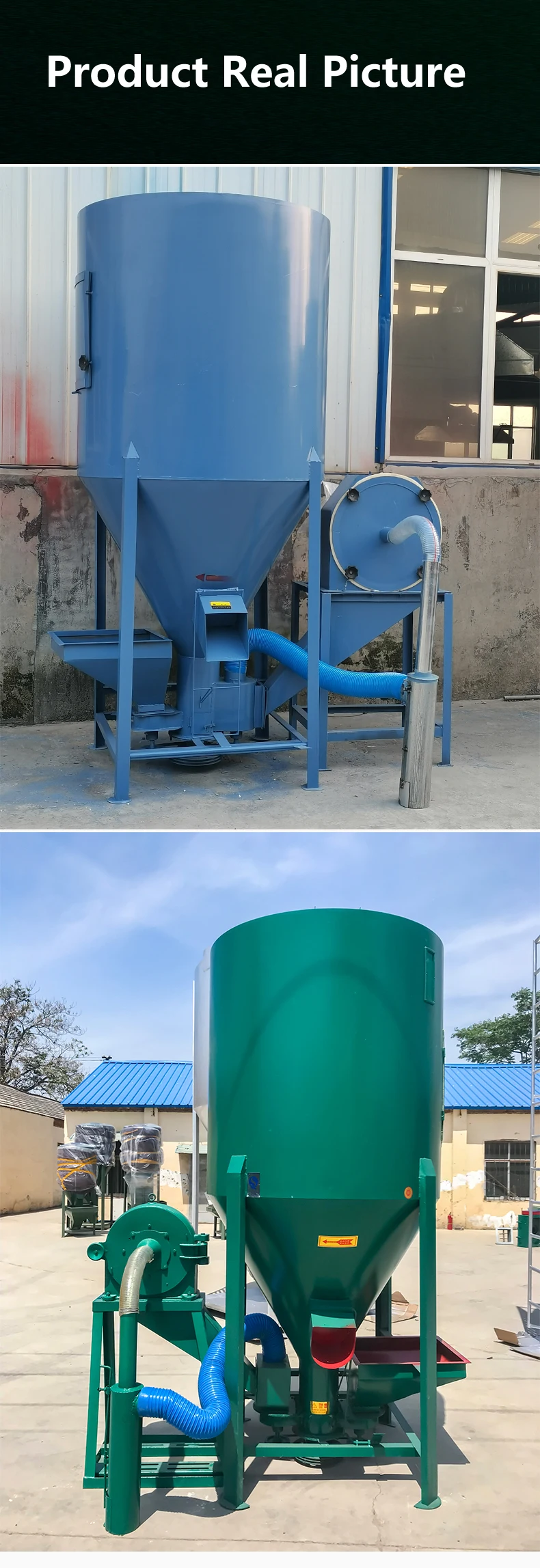 Simple chicken feed making machine feed mix animal food plant poultry feed grinder and mixer for small farm