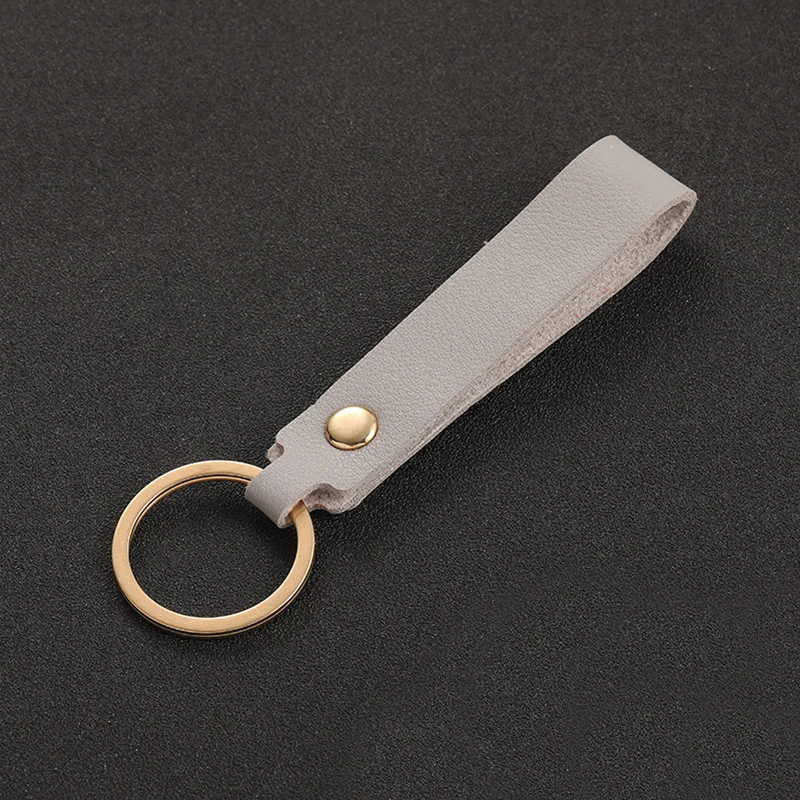 Personalised Keyring PU Leather Tassels Car Key Ring Metal Keychain Custom Logo Key Chain Accessories