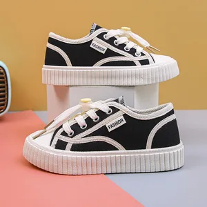 Fashionable Spring and Autumn Children White Canvas Shoes Boys and Girls Casual Sneakers White Shoes