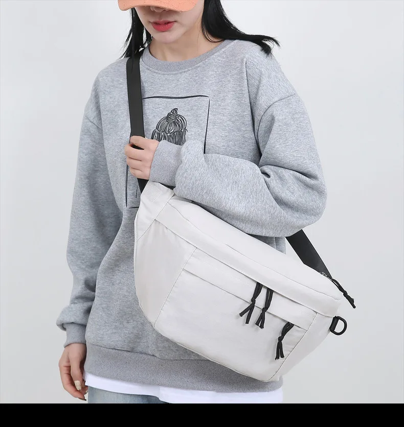 Amiqi Ms614 Custom Men's Unisex Nylon Chest Bag Wholesale Cross Body  Outdoor Fashion Sports Sling Shoulder Messenger Bag