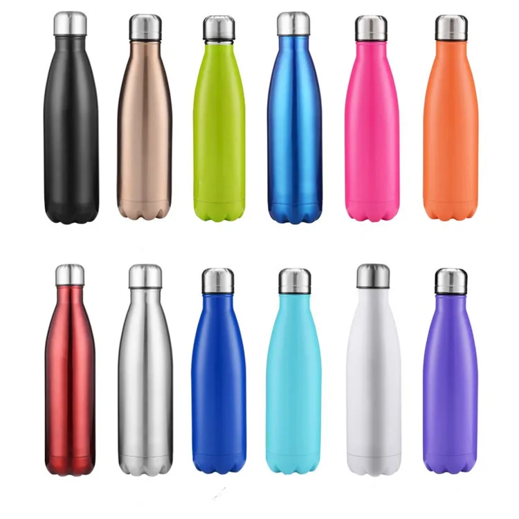 Acero Inoxidable 500ml Botella De Agua-Aislado Doble Pared De Metal Bebidas Frasco Acero Inoxidable 500ml Botella De Agua-Aislado Doble Pared De Metal Bebidas Frasco