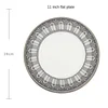 Assiette plate blanche de 11 pouces