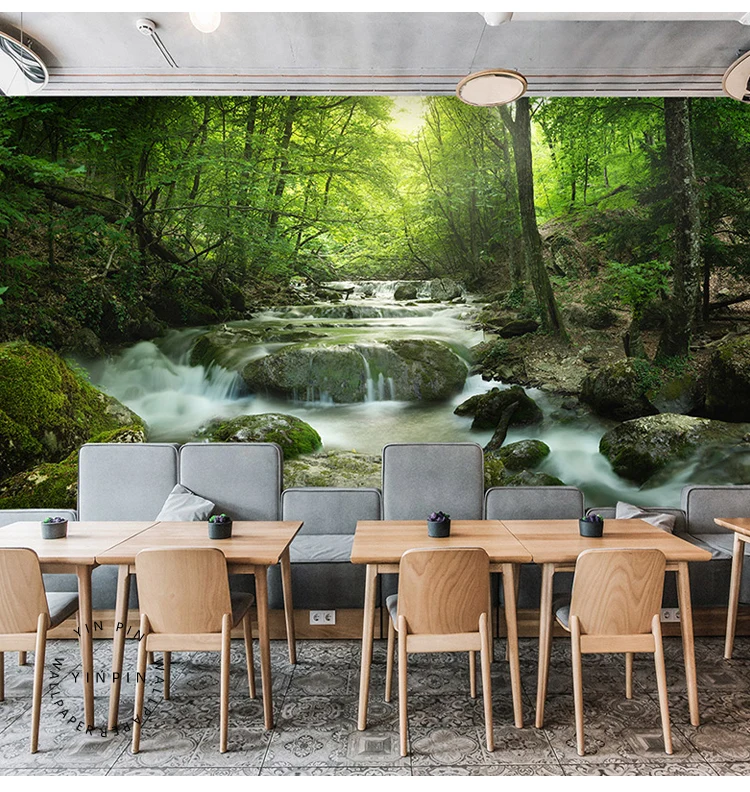 Custom 3d Wallpaper Wall Mural Photo Waterfall Landscape Large Murals