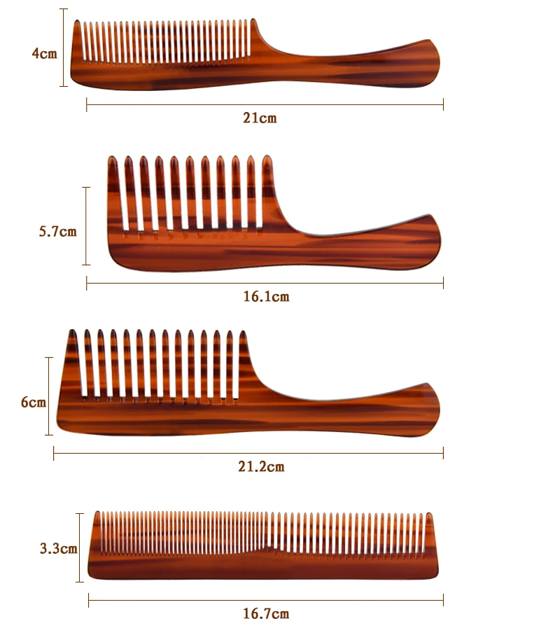 custom logo afro beard comb flexible cutting carbon barber hair combs ...