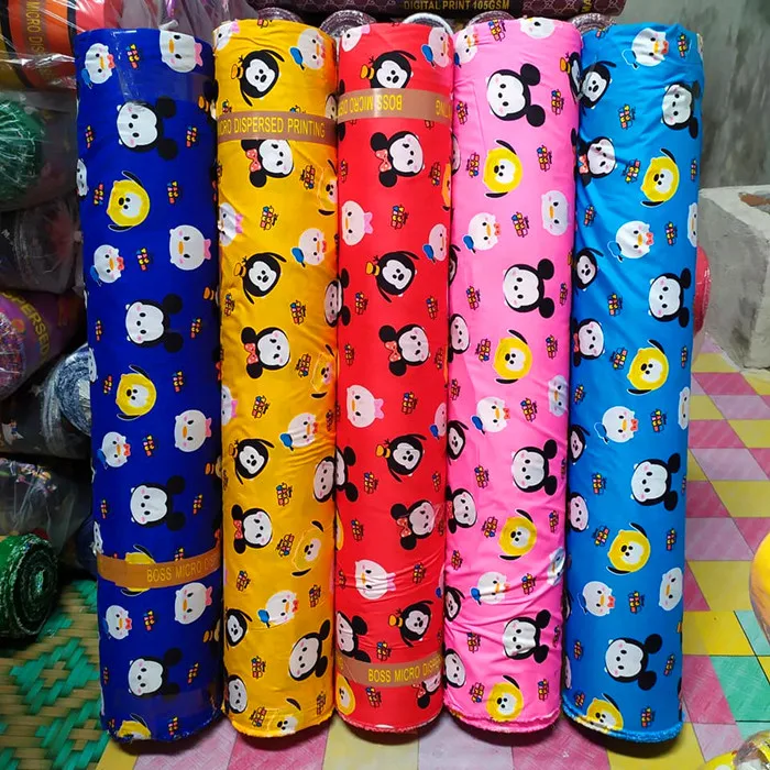 
 Недорогой текстиль Taliand, 3D маленький мультяшный пигментный принт, 100 тканая полиэфирная ткань, дисперсная текстильная ткань из микрофибры  