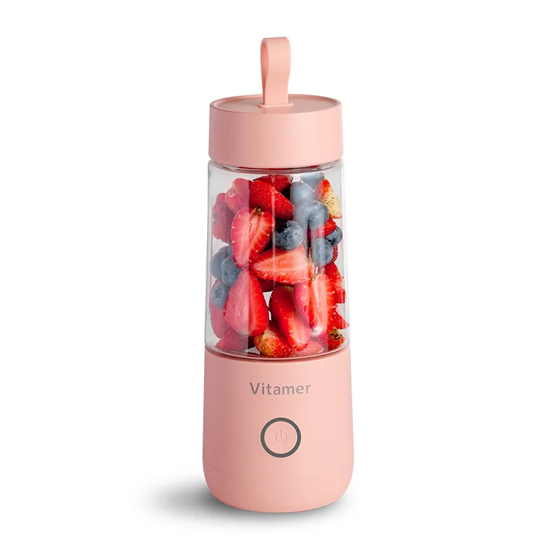 Mini mixeur électrique portable 350 ml pour jus de fruits, rechargeable par USB, avec gobelet de sport et fonction smoothie._voghion.com