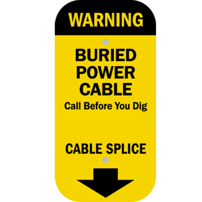 Electrical Safety Warning Sign Caution Buried Underground Cable Call ...