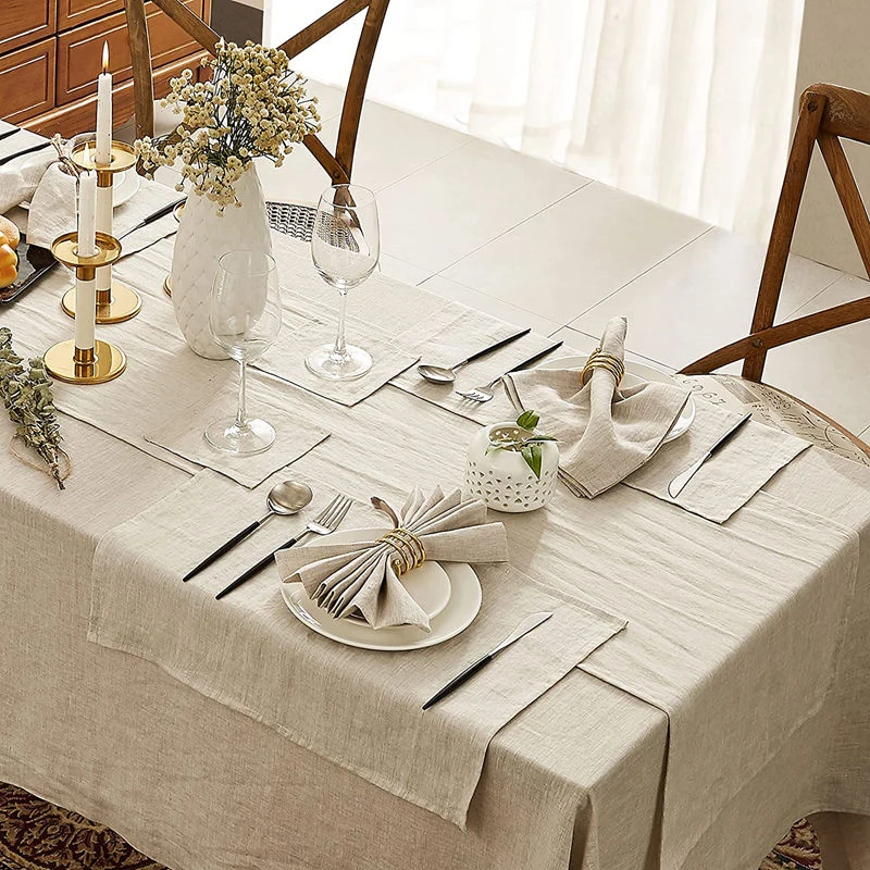 Durable Terylene Table Cloth with Crocheted Technique adds Style to your Dining Room Made of Cotton Linen