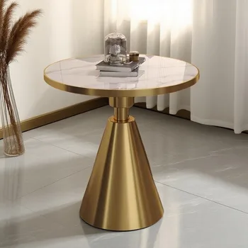 Round Metal Coffee Tables Small Simple Aesthetic Floor White Modern Table Nordic Design Balcony Stolik Kawowy Furniture Nordic