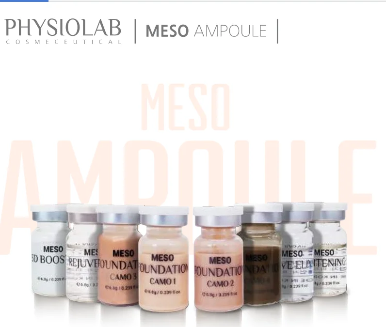 Корейская оригинальная отбеливающая ампула для лица Meso с микроиглами для прокатной терапии