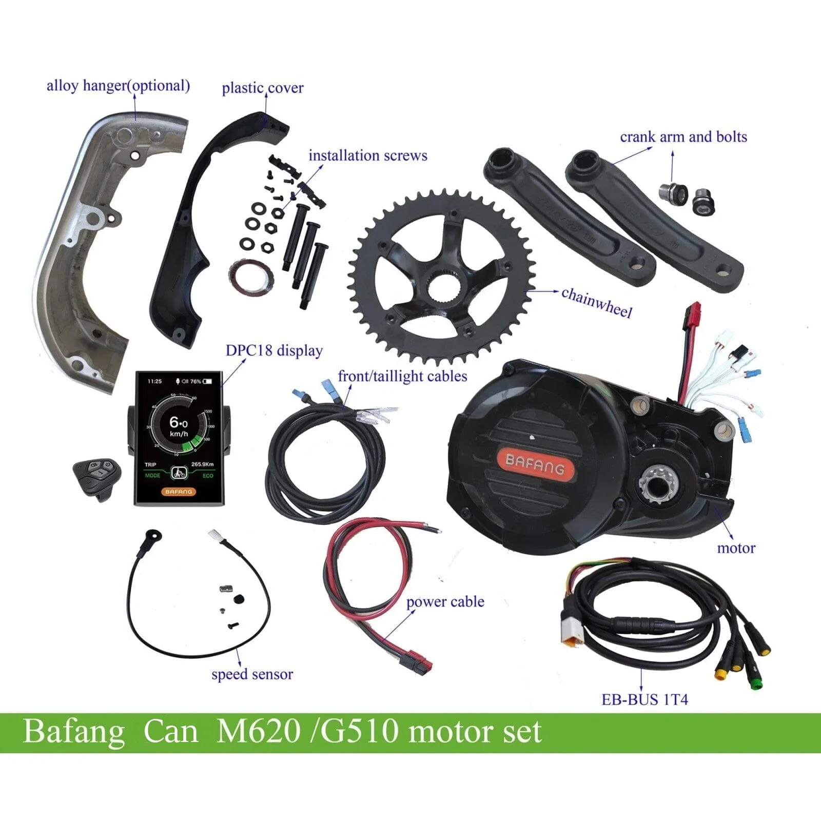 Bafang 1000W Mid Drive Electric Motor Kit for E-Bikes