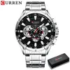 3 Silver Case Black Dial
