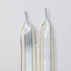 Light blue bronzing striped shoelaces
