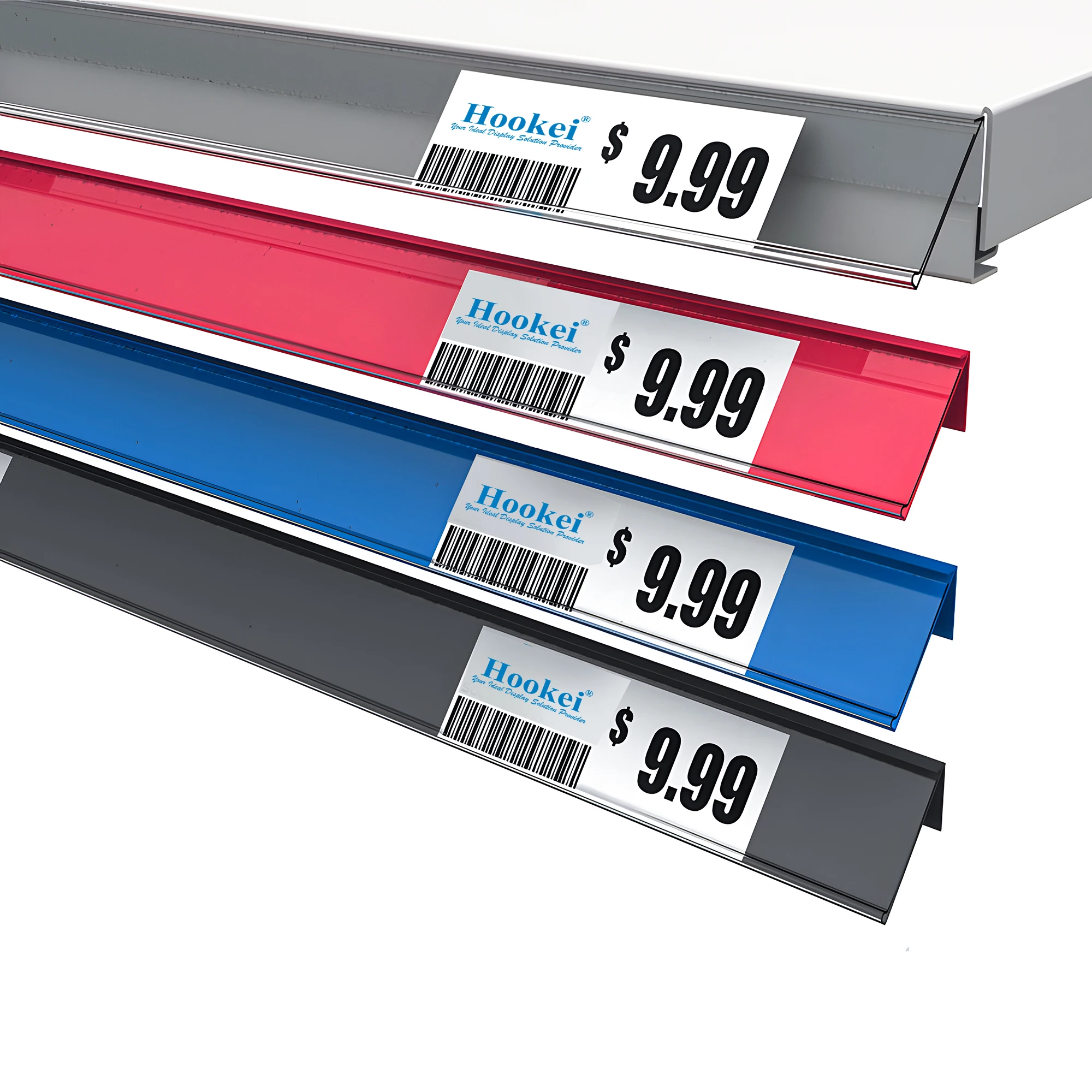 Plastic Label Holders for Metal Racks and Shelves With Protective Films Data Strip Price Holder for Shelves