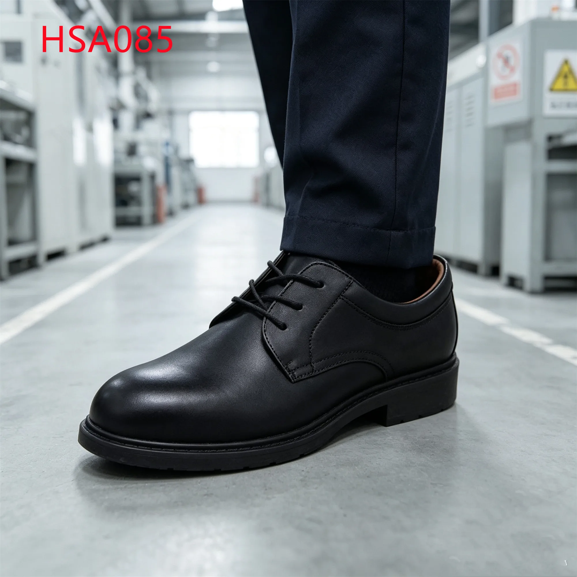LXG,Engineering Site Full Grain Leather Manager Safety Shoes Factory Tour Lace-up Gents Leather Shoes with Steel Toe Cap HSA085