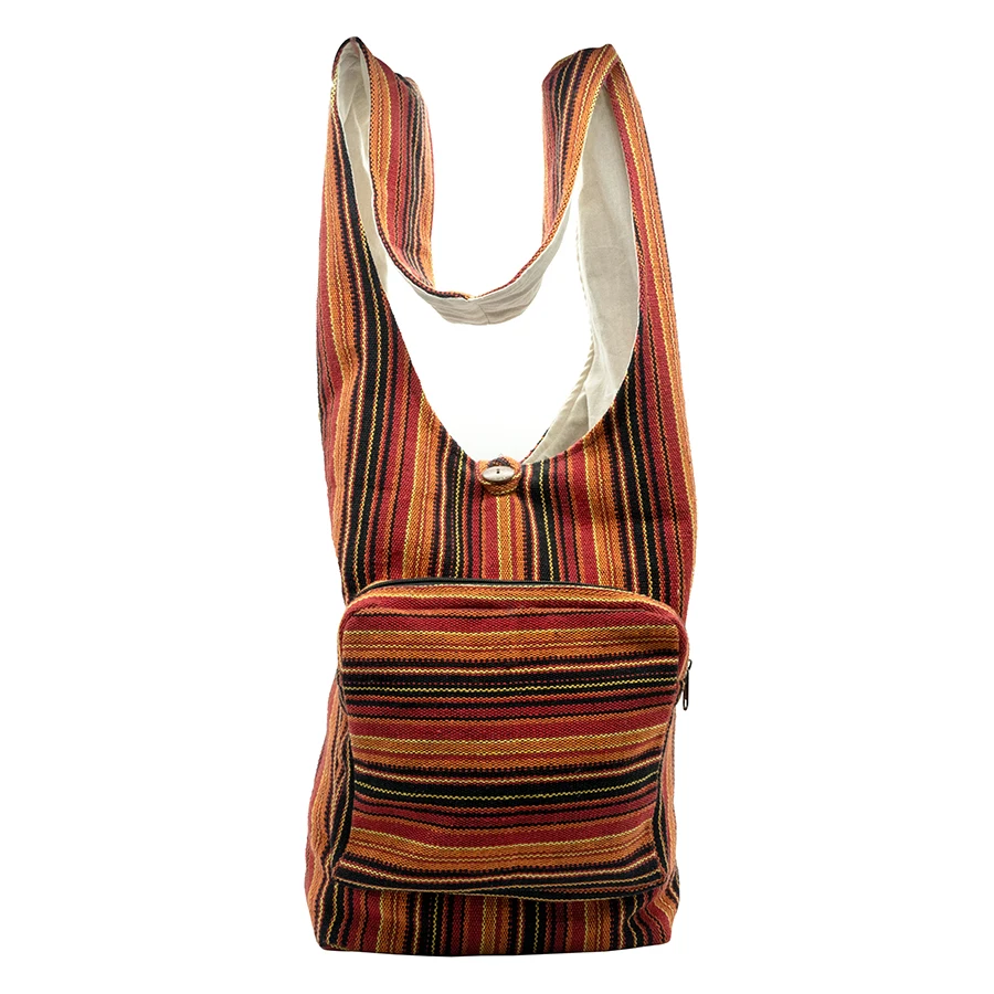 Colorful Striped Bohemian Purse Hobo Shoulder Sling Bag