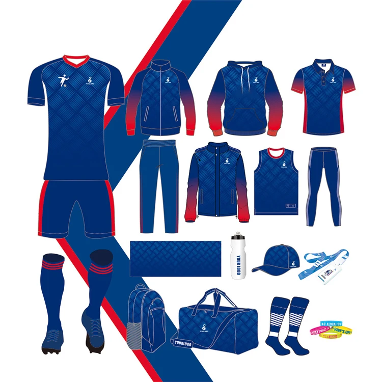 Custom Logo Soccer Uniforms Sets Sports Wear Blank Soccer Jersey Team
