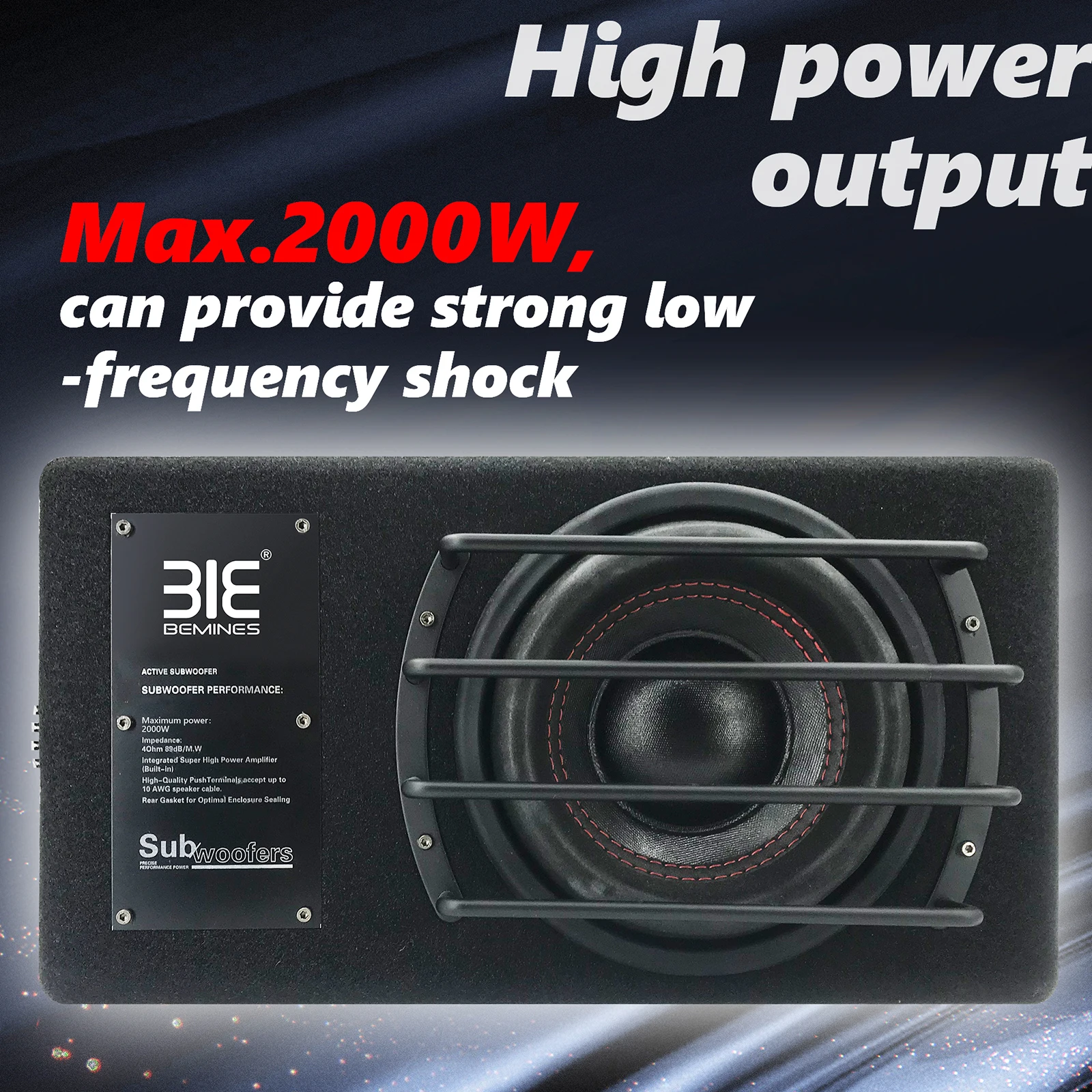 Qmf-war Wolf Ii Rectangular Car Subwoofer Tweeter 150w Bass Audio Car ...