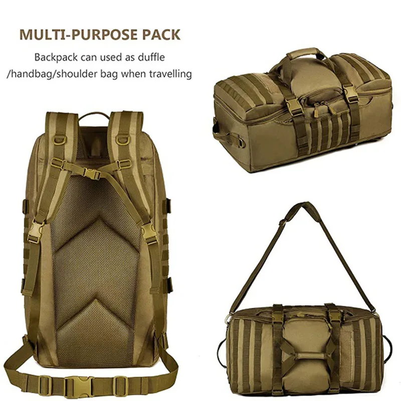 Sport Tactical Luggage Rucksack for Hiking Camping Waterproof Tactical Suitcase Bag Outdoor Tactical Duffel Backpack